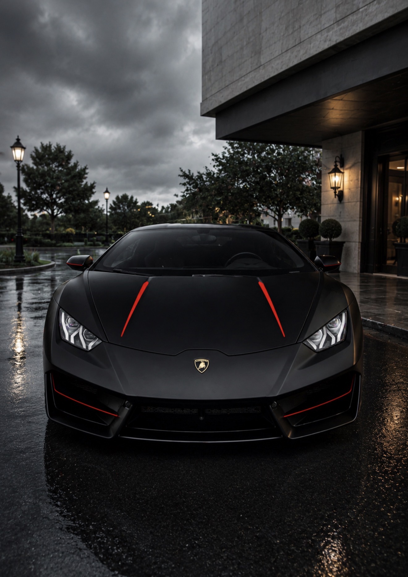 Lamborghini Huracan satin black rental Orange County exotic car rental First Class Exotics