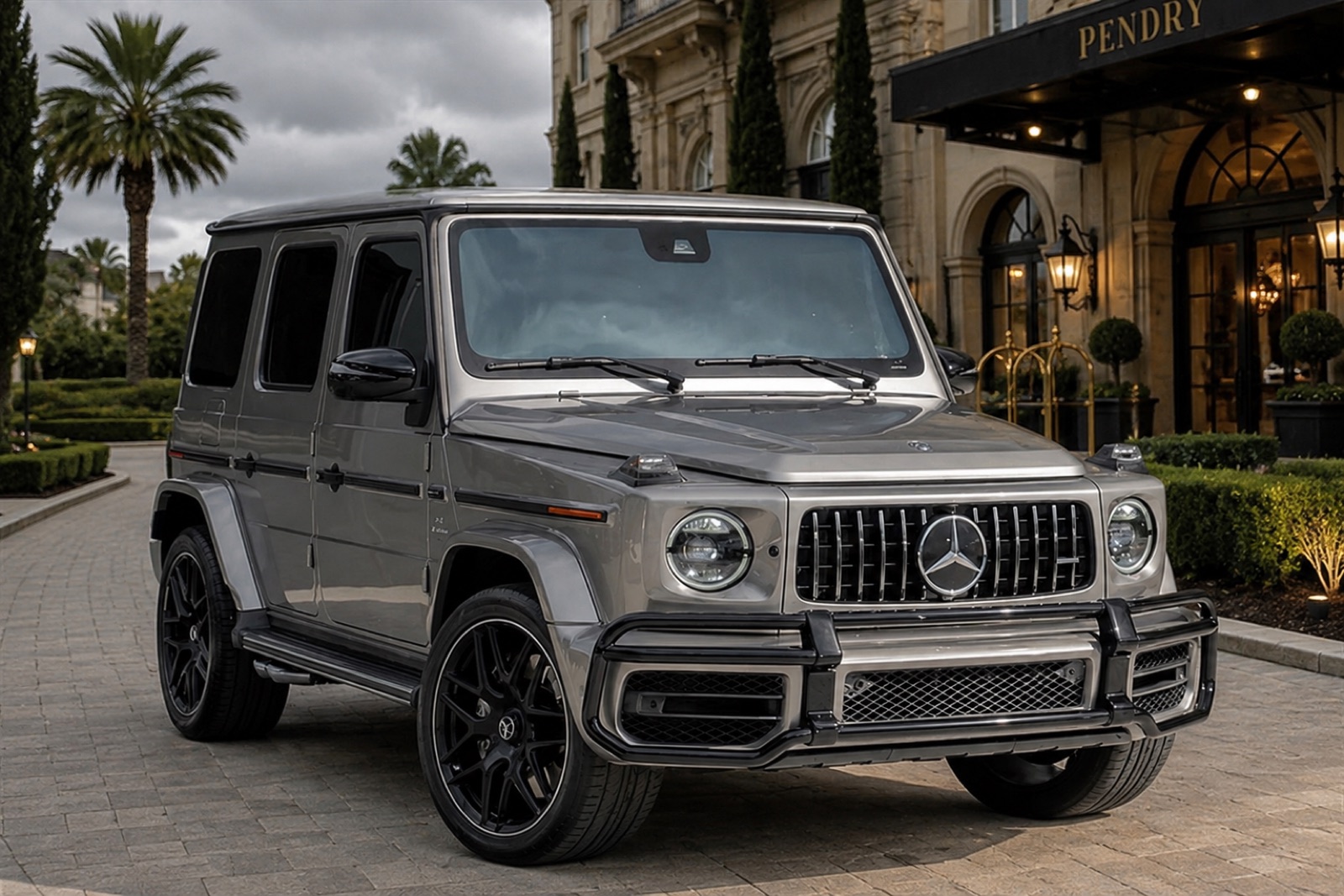 Silver Mercedes-AMG G63 rental Orange County First Class Exotics
